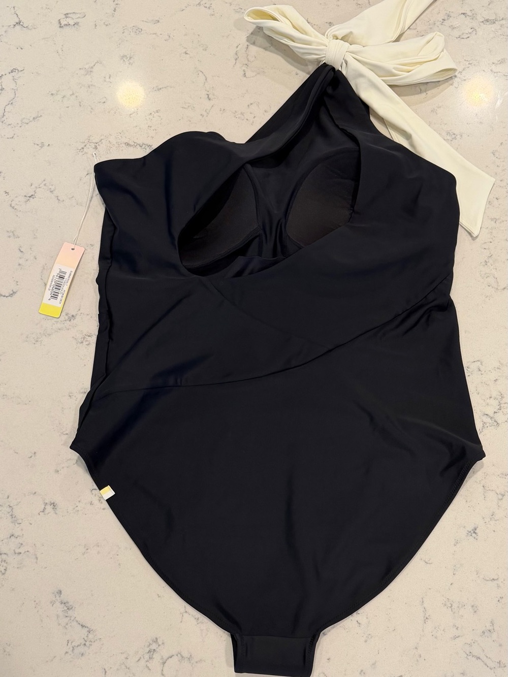Summersalt Bow-Shoulder Sidestroke black and cream - Picture 4 of 6